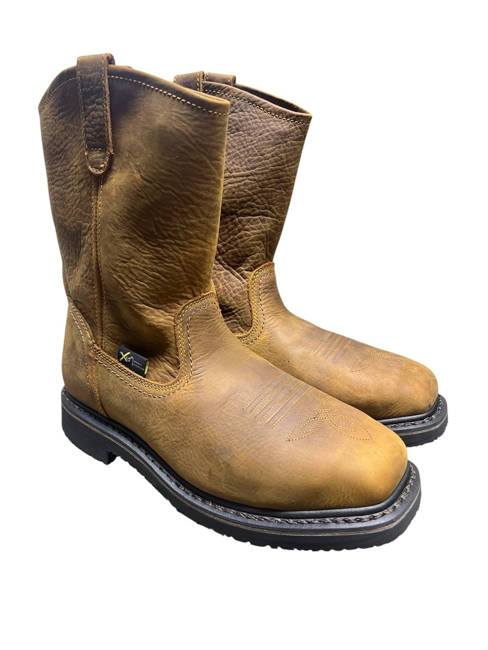 New Men's Hytest Wellington ST XRD Met Brown Leather Work Boots Oil Resistant